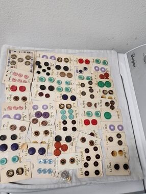 Vintage Mixed Button Lot - Multicolor Assortment